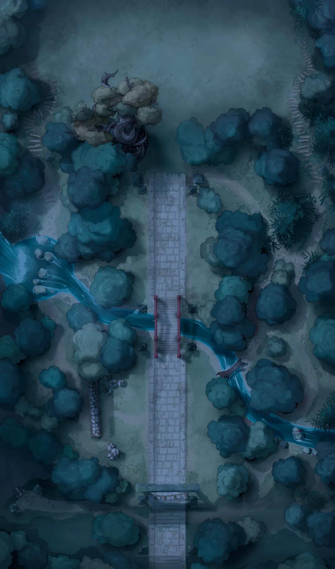 Forest Shrine Festival map, Open Field Night variant