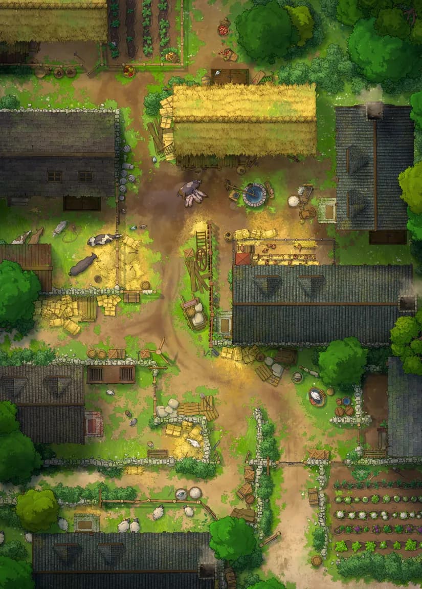 Village Farmhouse map, Village Day variant