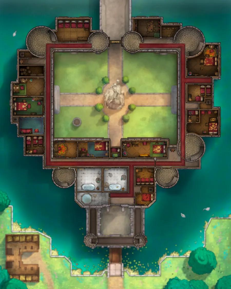 Palace Outer Court map, Second Floor Original Day variant