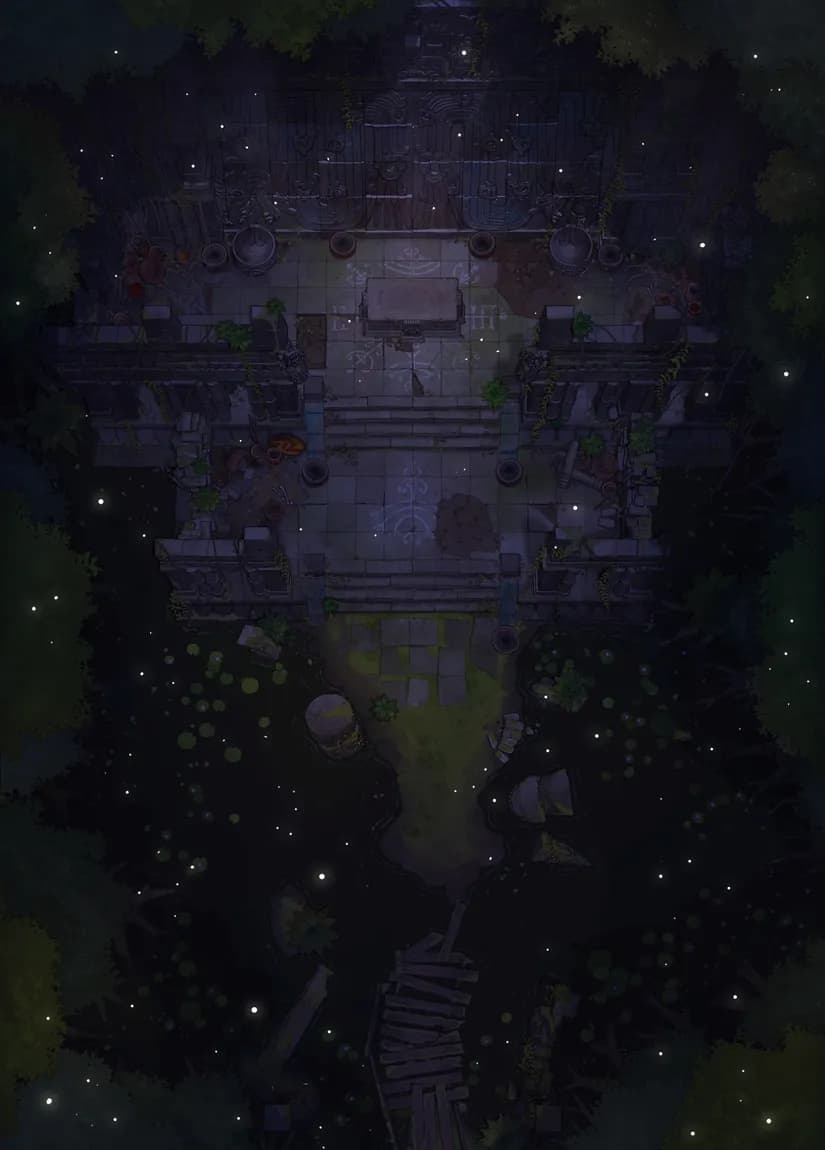 Jungle Temple Entrance map, Closed Fireflies variant