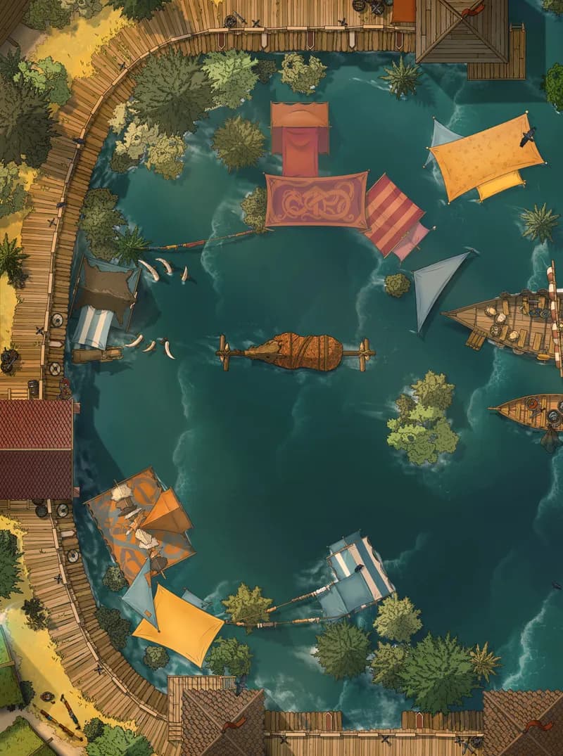 Viking Market map, Flood variant
