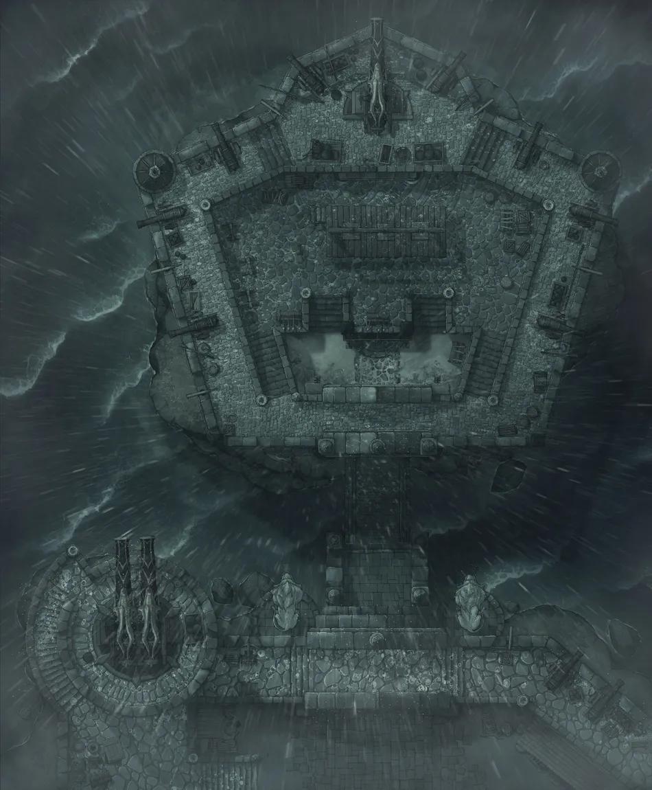 Fortress Prison map, Rain variant