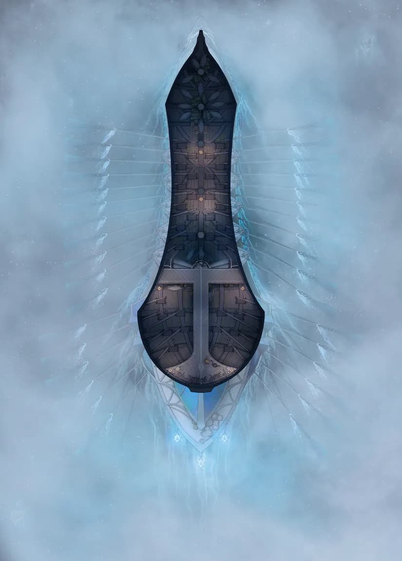 Drow Warship Interior map, Fog Bottom Deck variant