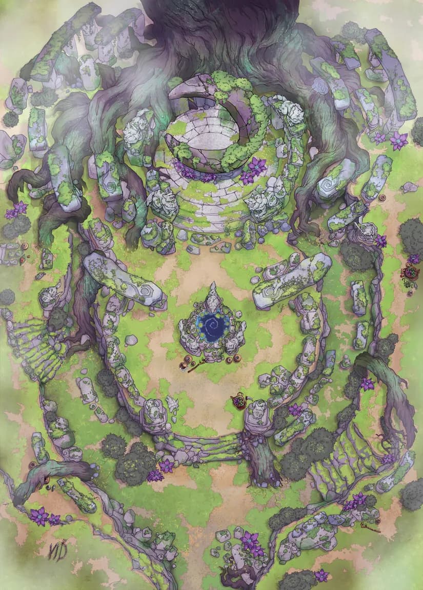 Mysterious Druid Grove map, Glade variant