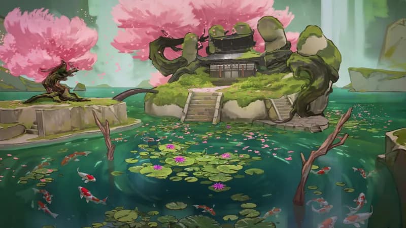 Zen Monastery map, Spring Day variant