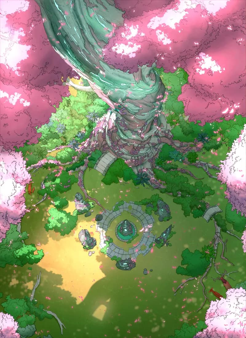 Sacred Grove map, Spring variant