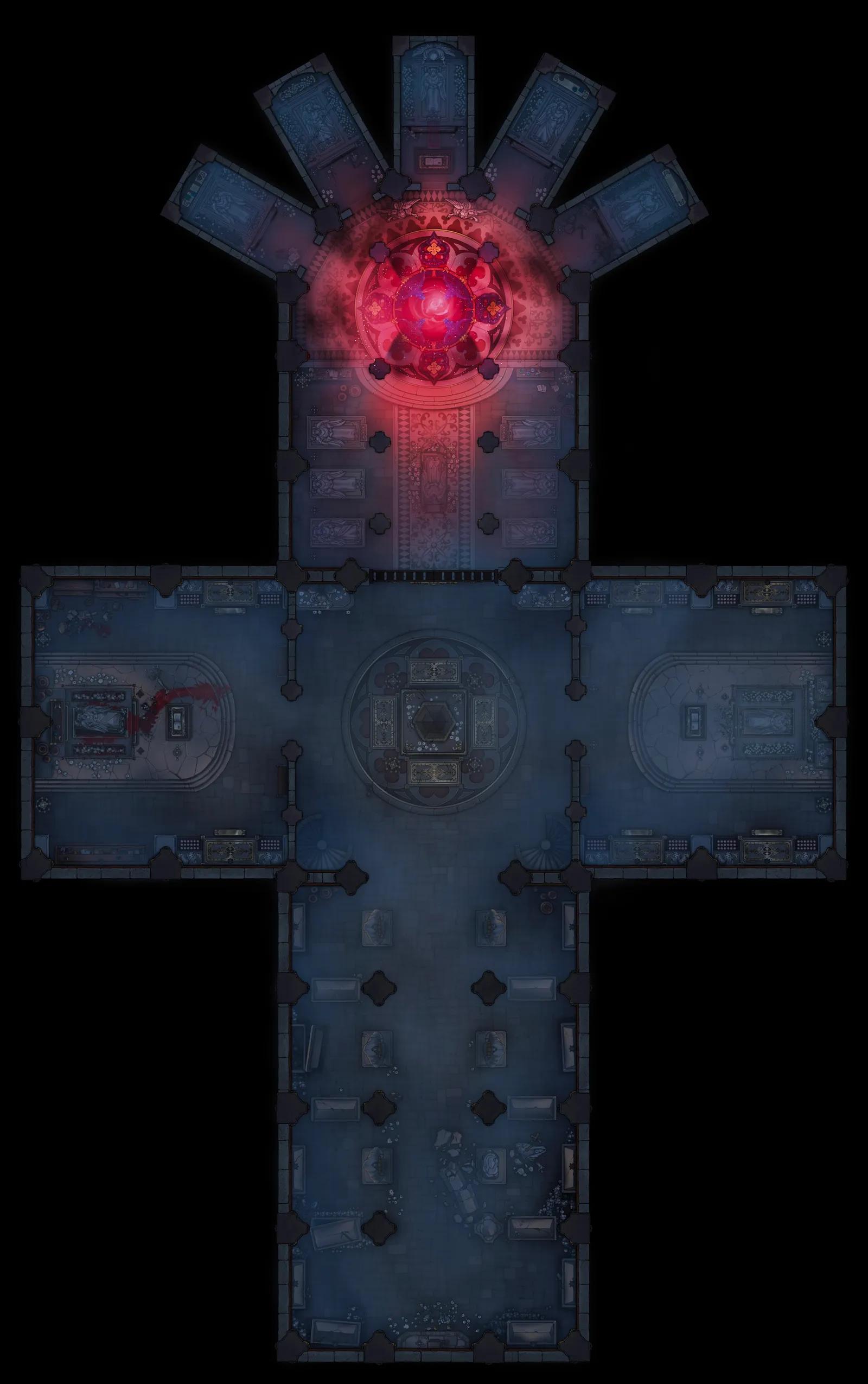 Grand Cathedral Crypt map, Fog Night variant