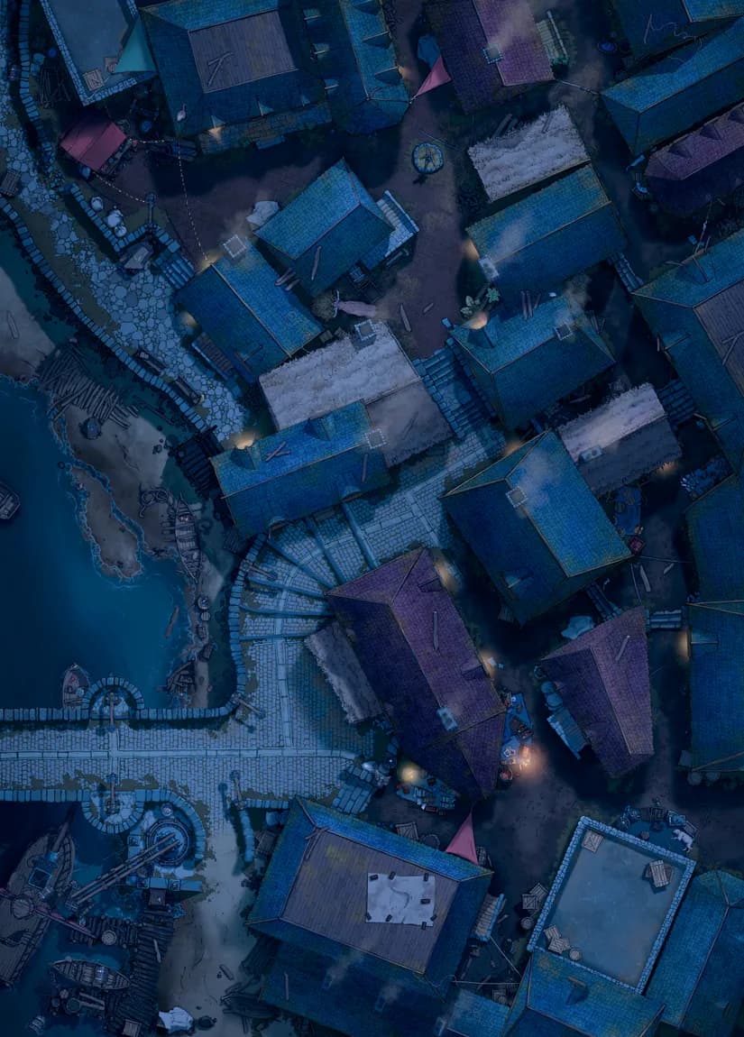 Low Town Docks map, Original Night variant