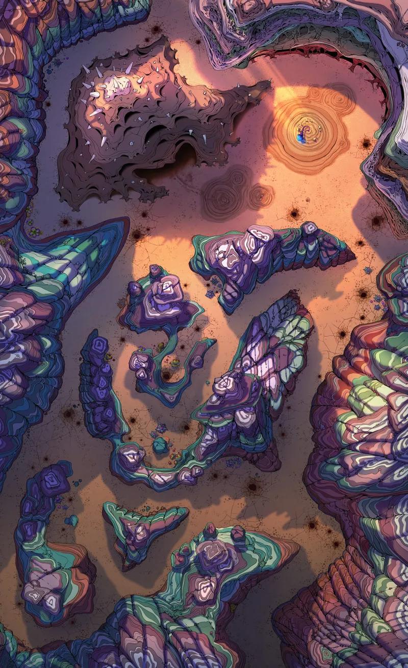 Alien Canyon Burrows map, Original Day variant