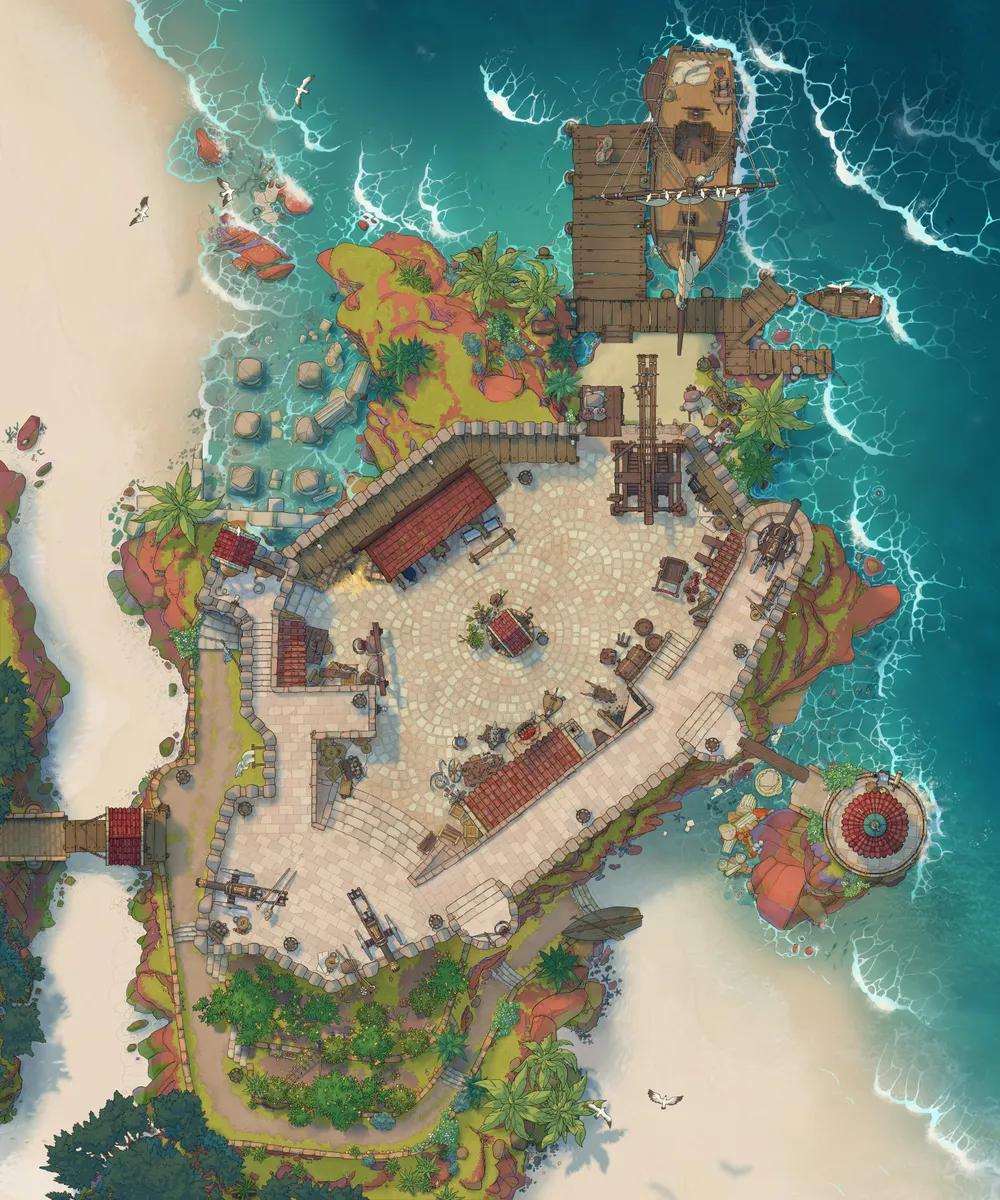 Templar Sea Fort map, Beach variant