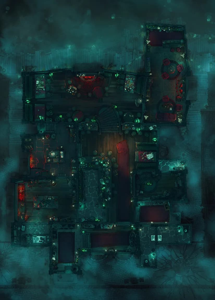 Haunted Dockside Tavern map, Fog variant