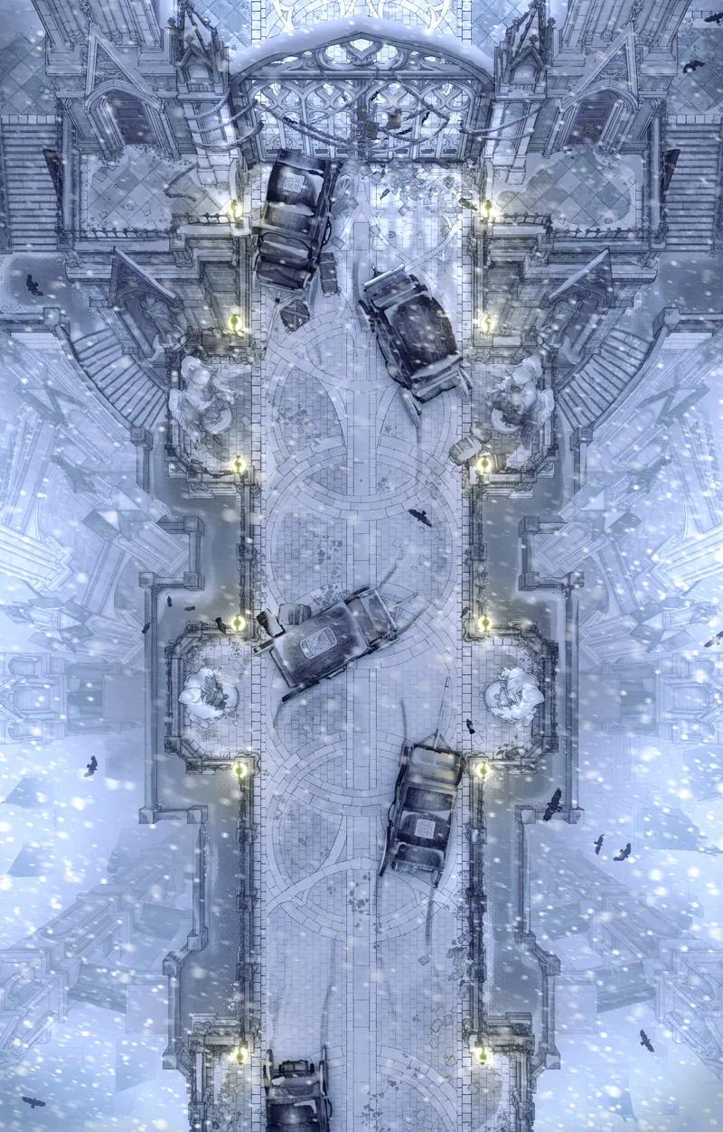 Processional Avenue map, Winter variant