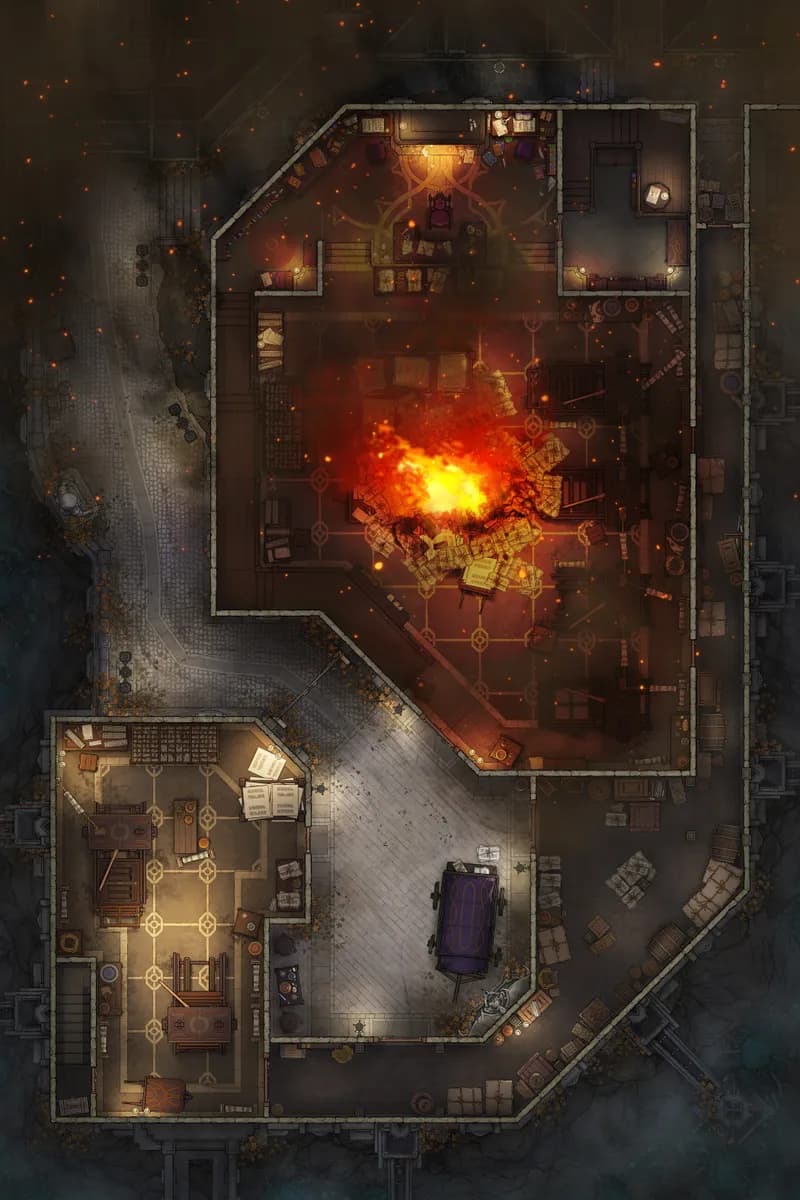 Printing Press map, Bonfire variant