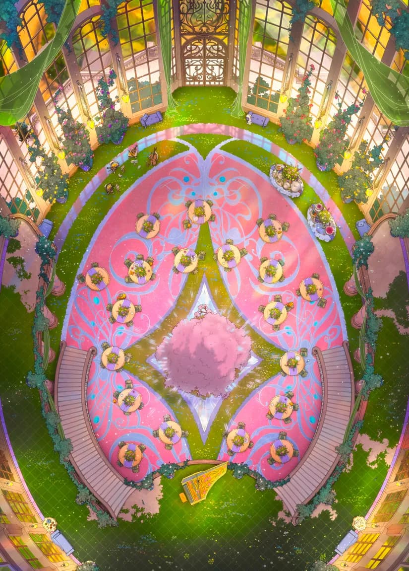 Prismatic Ballroom map, Spring Court Day variant