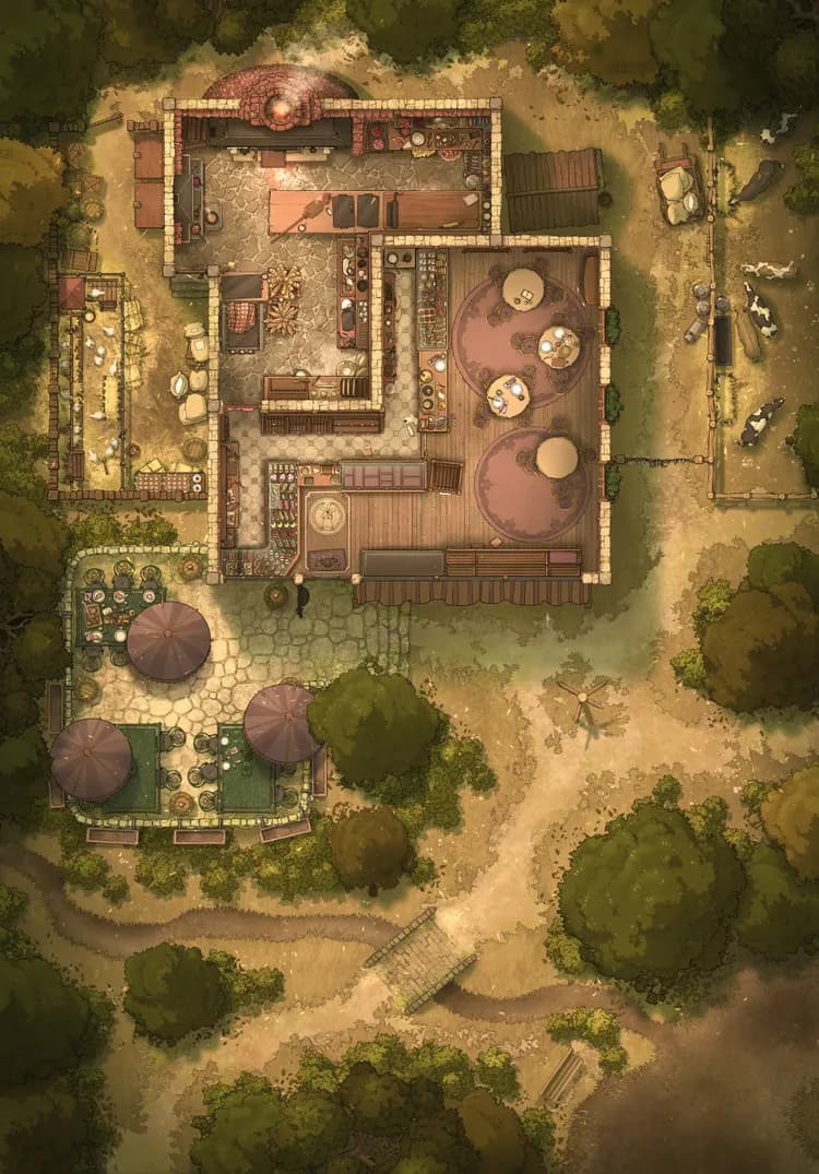 Village Bakery map, Drought variant