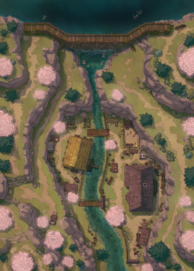 Riverside Mill map, Spring variant