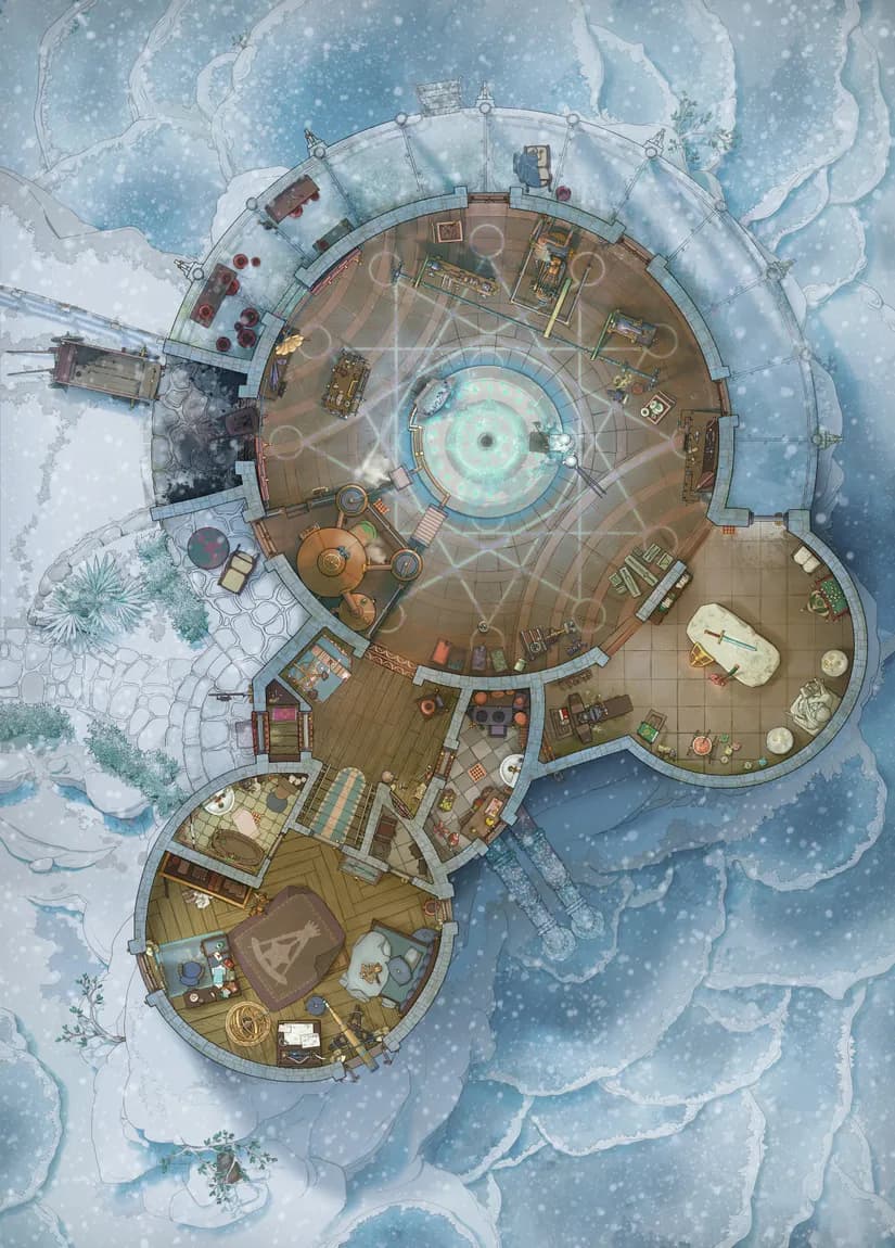 Forge of the Wizard Blacksmith map, Winter variant