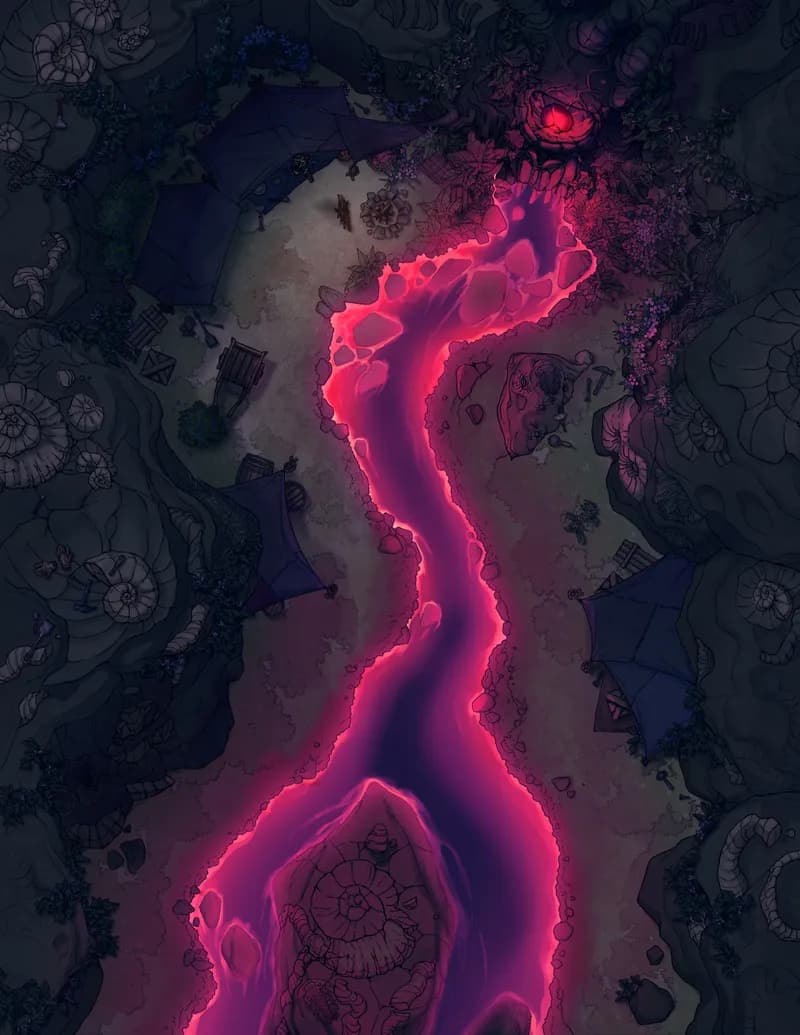 Fossil Caves map, Cursed Waters variant