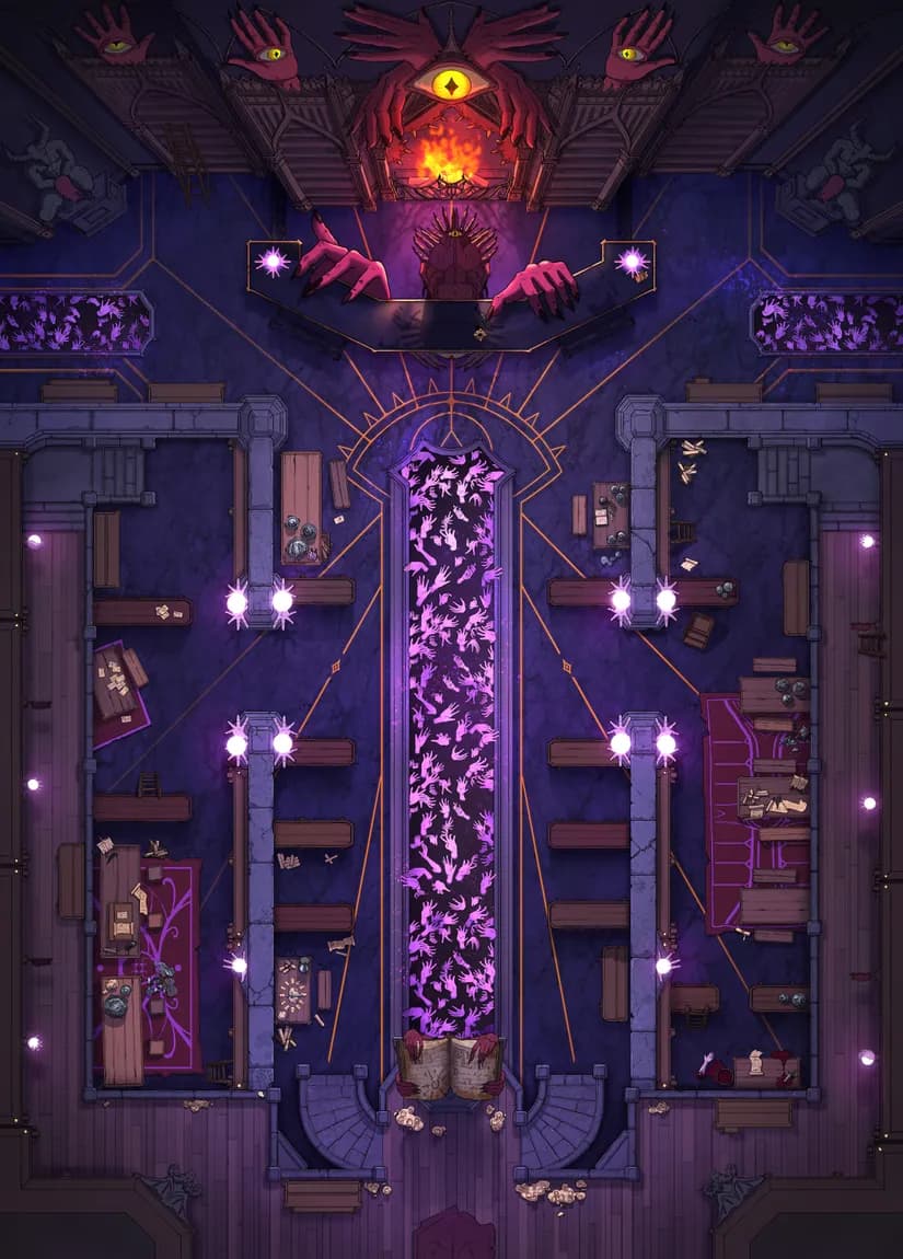 Demonic Library map, No Books variant