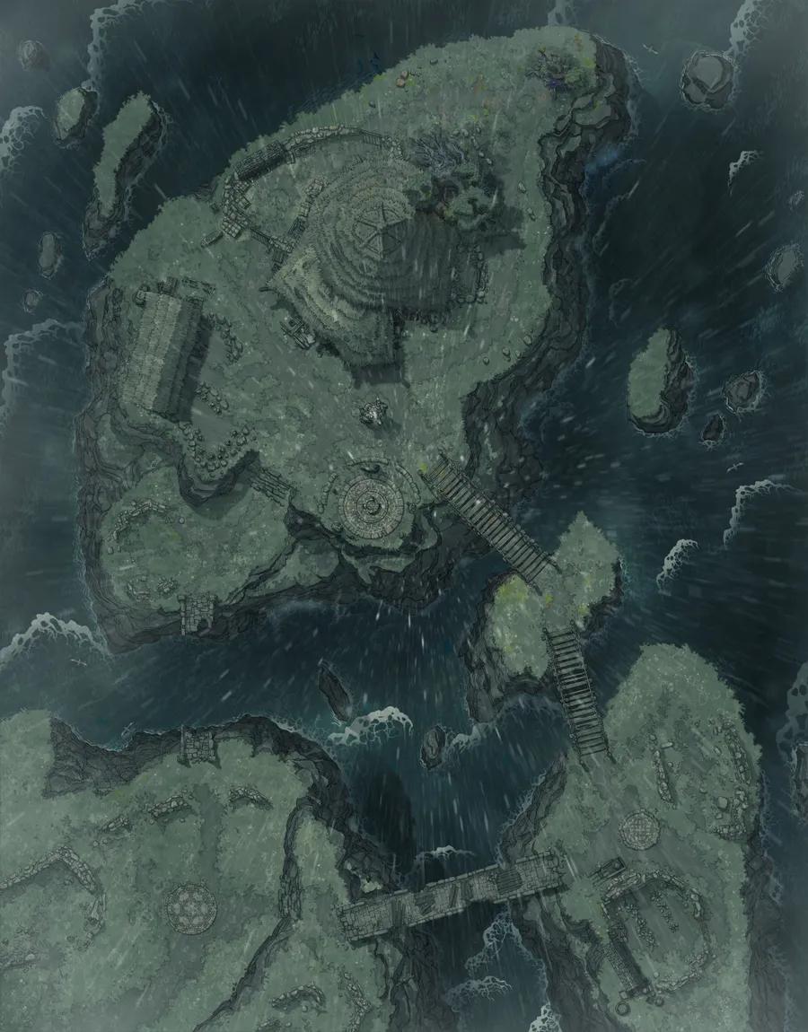 Druid Islands map, Rain variant