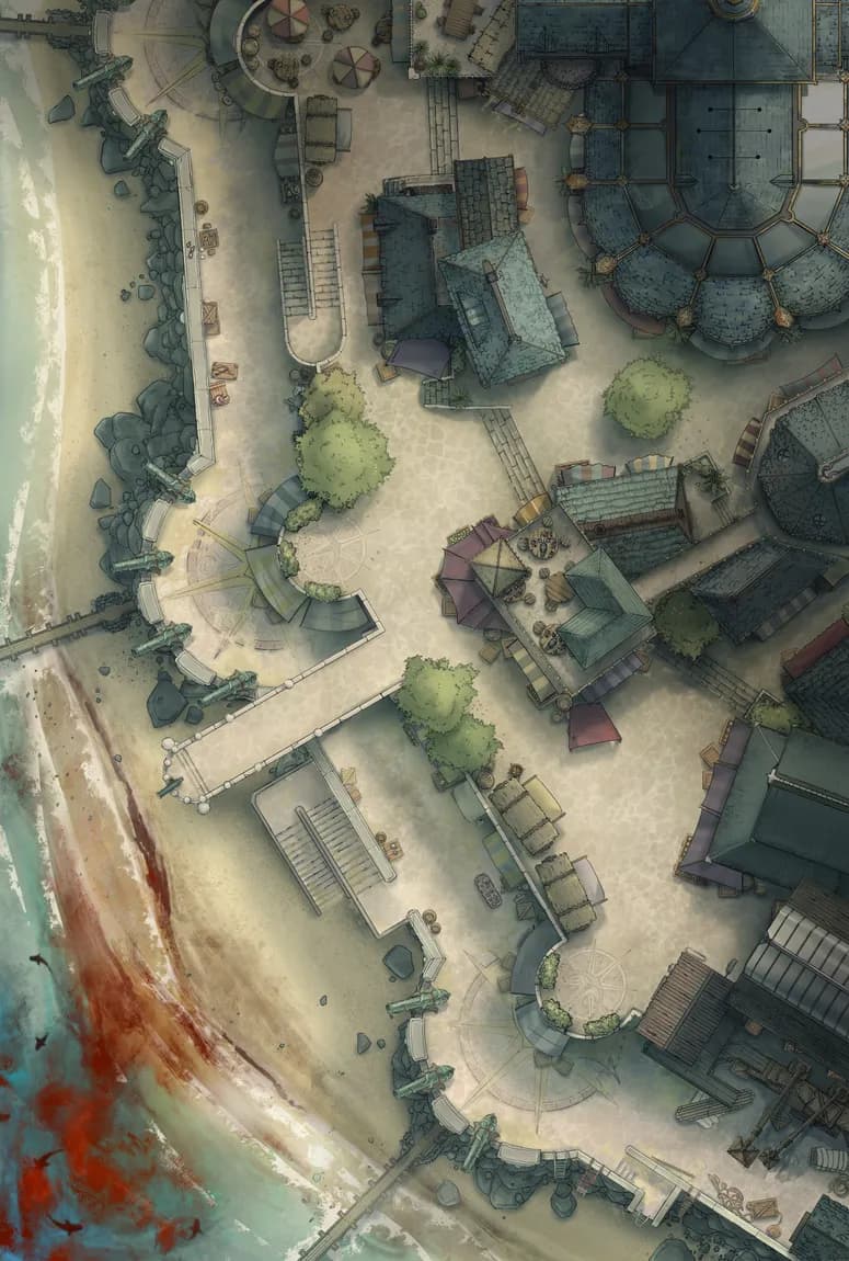 Beach Town map, Blood Tide variant