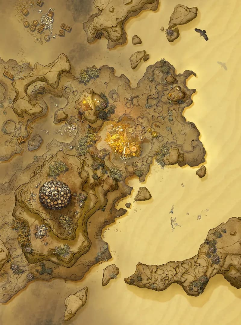 Siren's Shipwreck Shore map, Desert variant