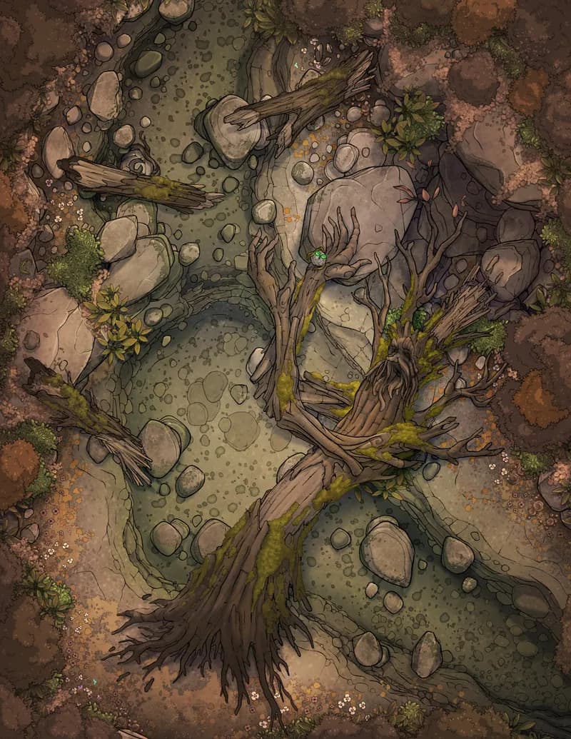Treant Falls map, Drought variant