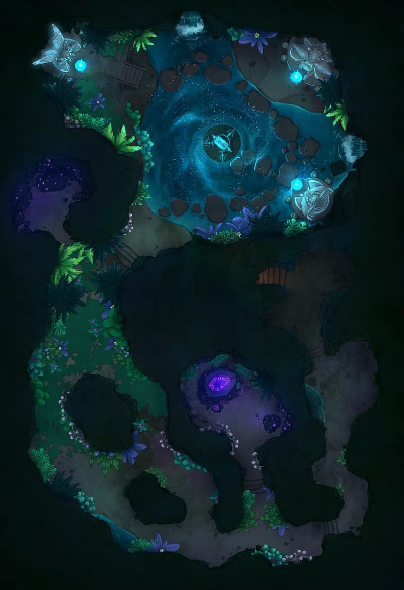 Blacksmith Secret Grotto map, No Camp variant