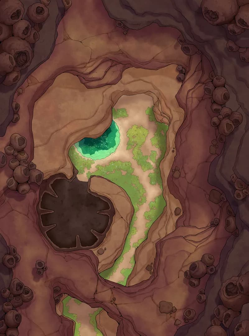 Salt Ravine Camp map, Empty Day variant