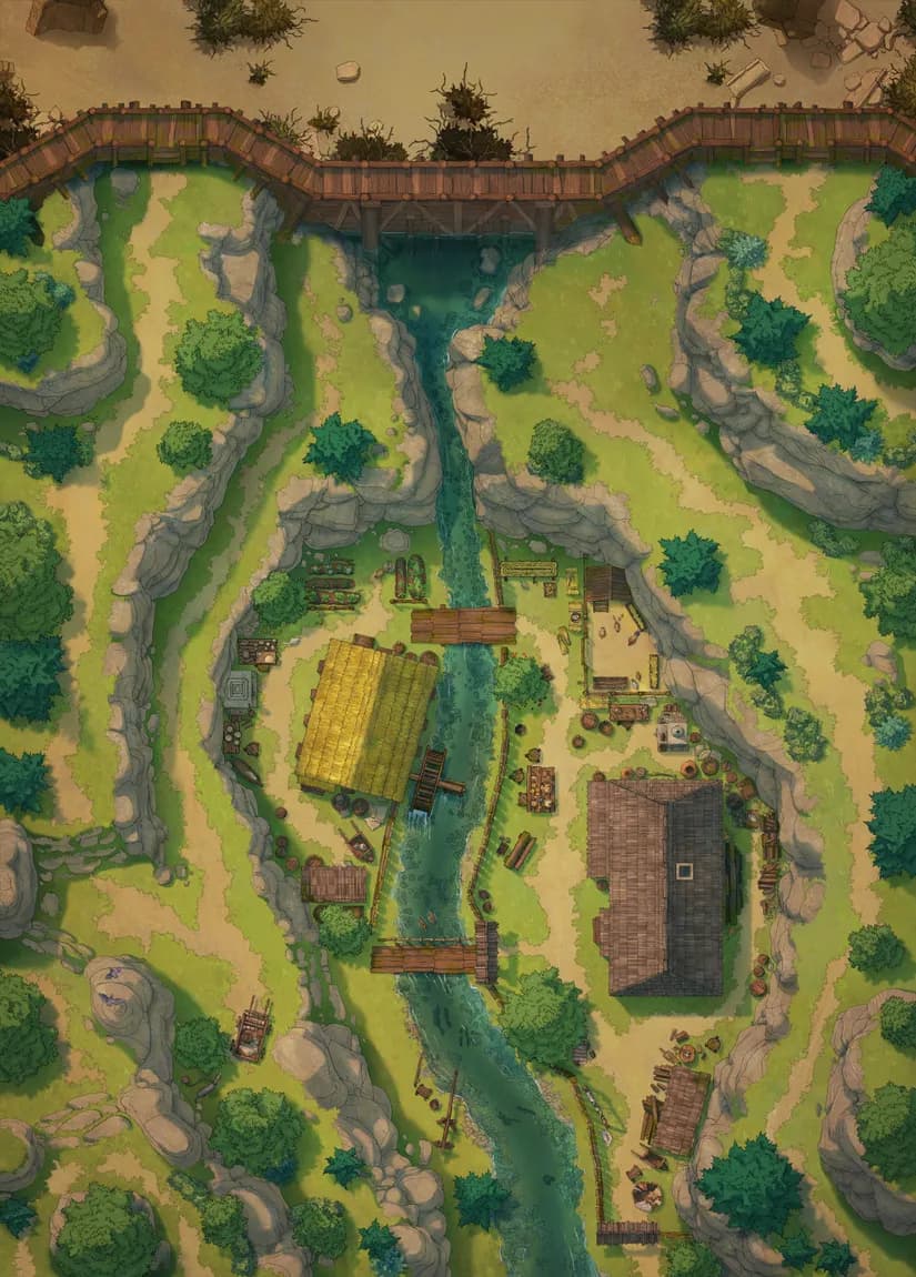 Riverside Mill map, The Wall variant