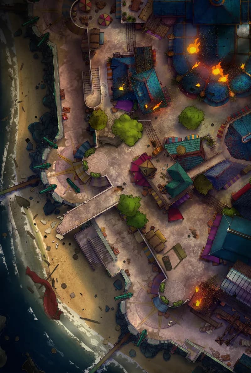 Beach Town map, Pirate Attack variant
