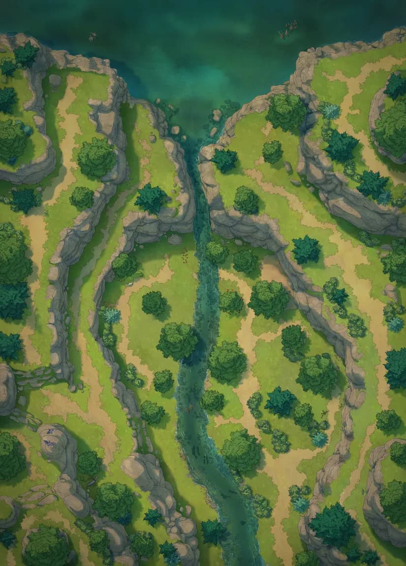 Riverside Mill map, Natural Day variant