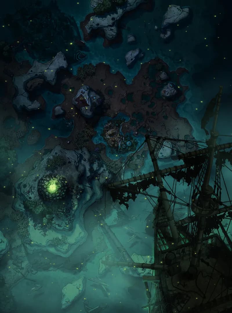 Siren's Shipwreck Shore map, Ghost Ship variant