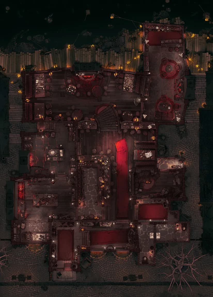 Haunted Dockside Tavern map, The Ruby Rest variant