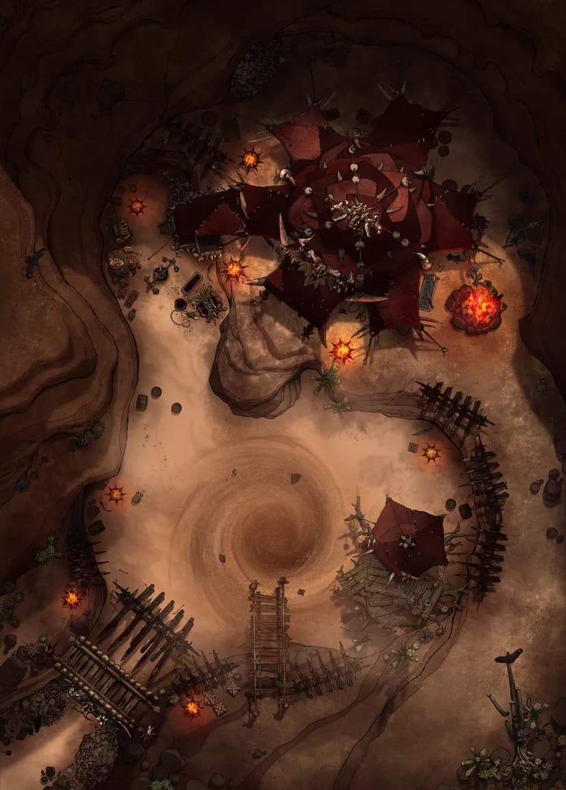 Orc Desert Camp map, Sinkhole variant