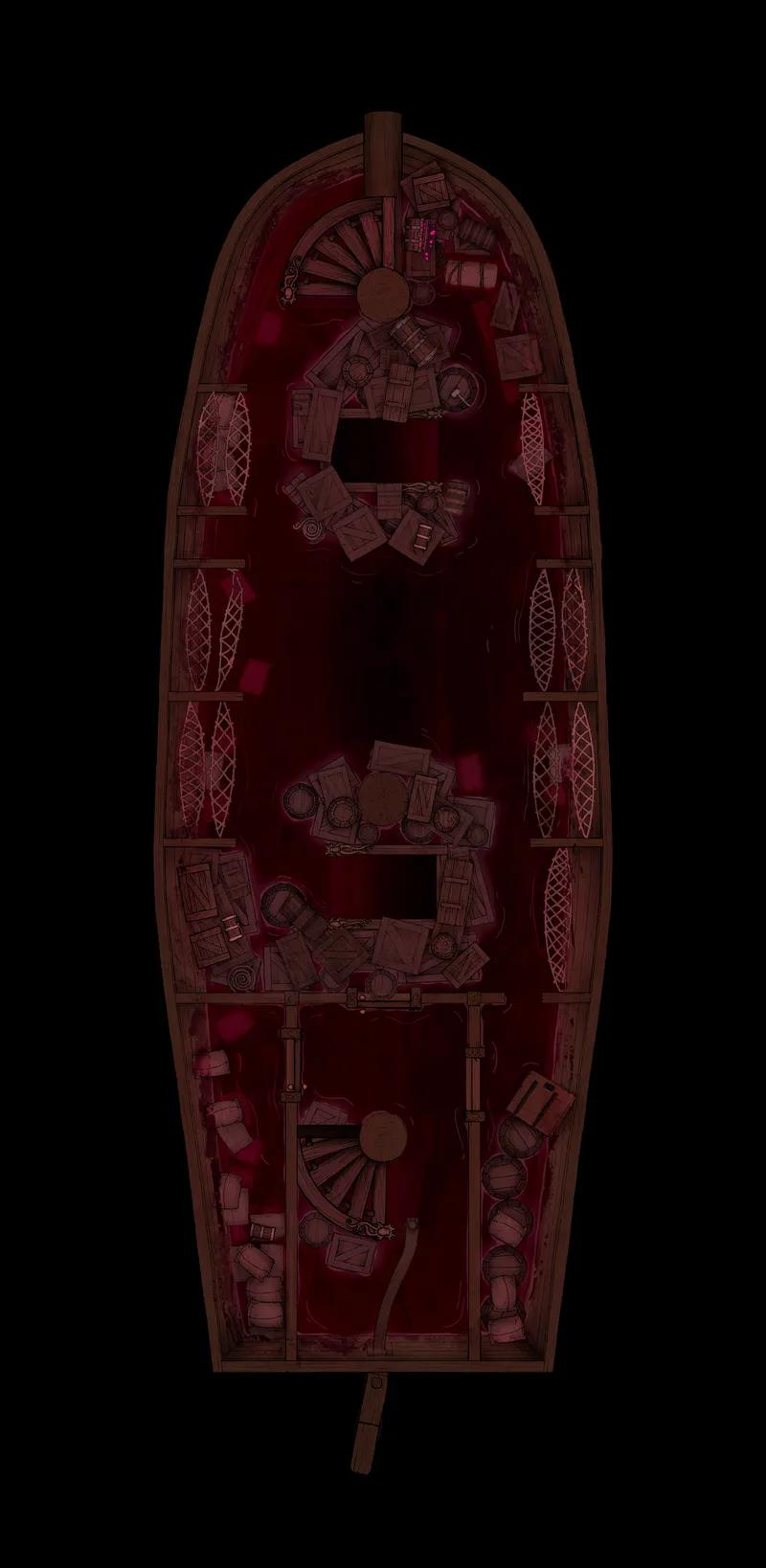 Haunted Ghost Ship Interior map, Taking On Blood Middle Deck variant
