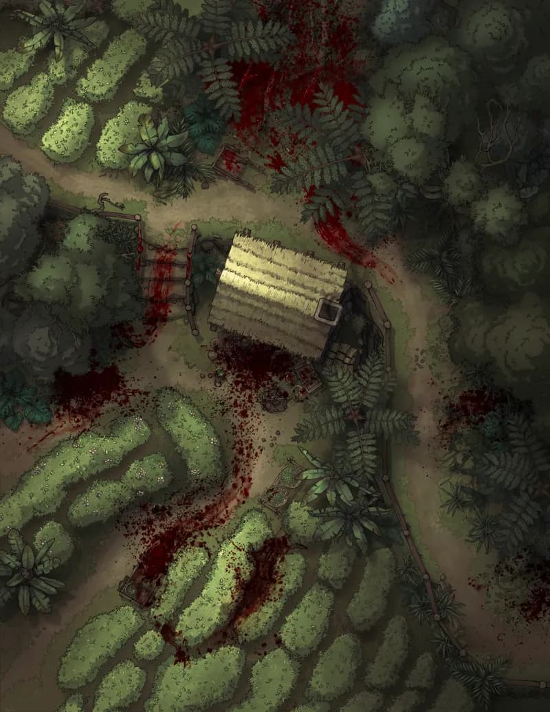 Secluded Tea Valley map, Massacre variant