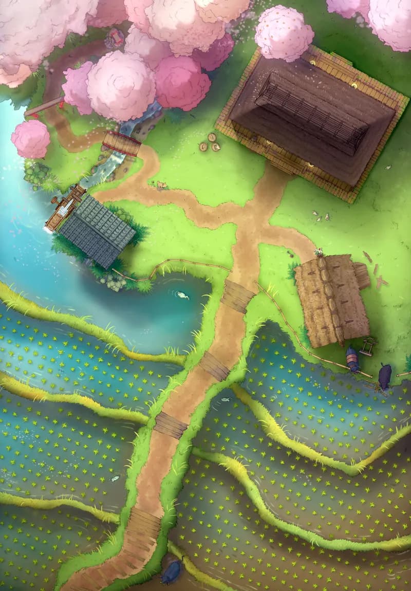 Oni Hideout map, Spring variant