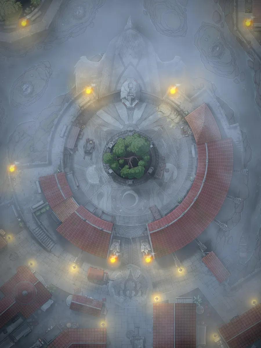 Hippogriff Postal Centre Exterior map, Fog variant