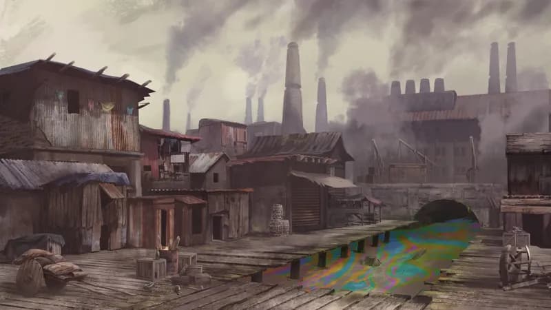 Slum District map, Rainbow River variant