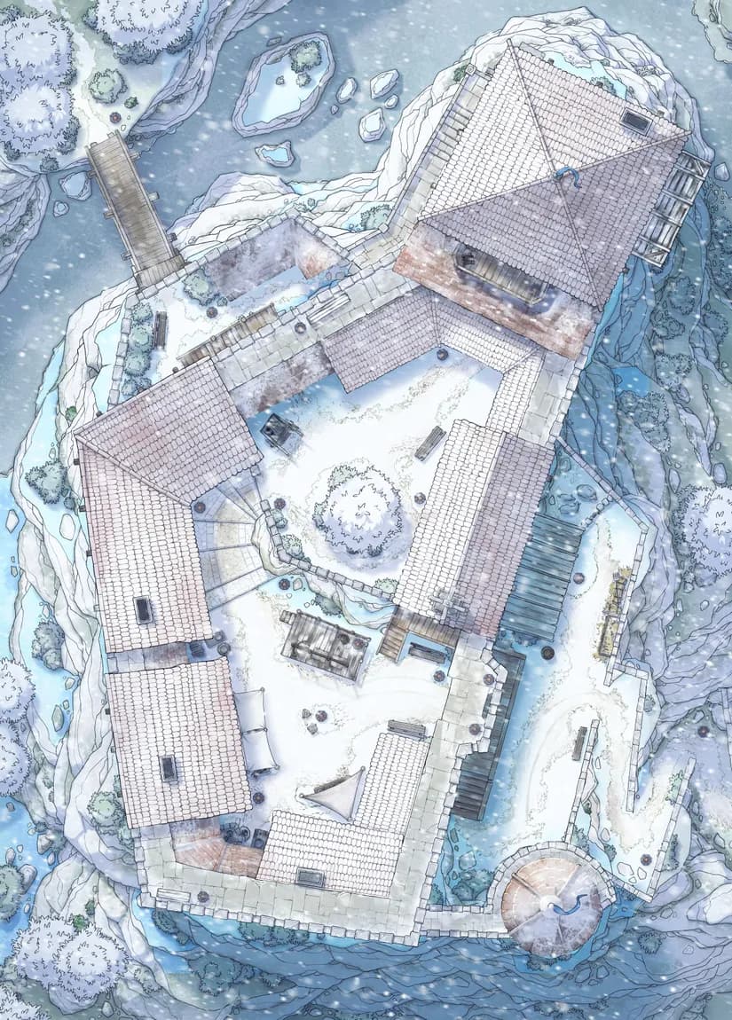 Island Toll Castle map, Winter variant