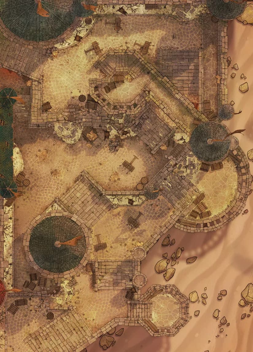Castle Battlements map, Desert variant
