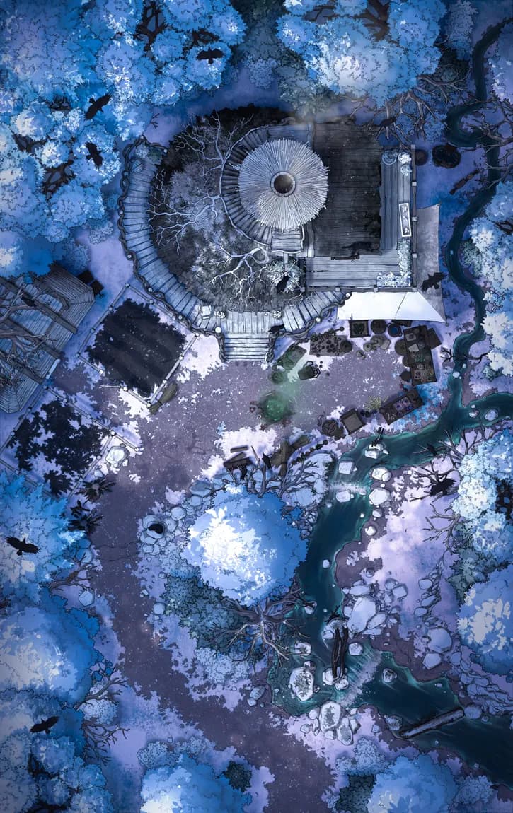 Hidden Witch's Hut map, Winter variant
