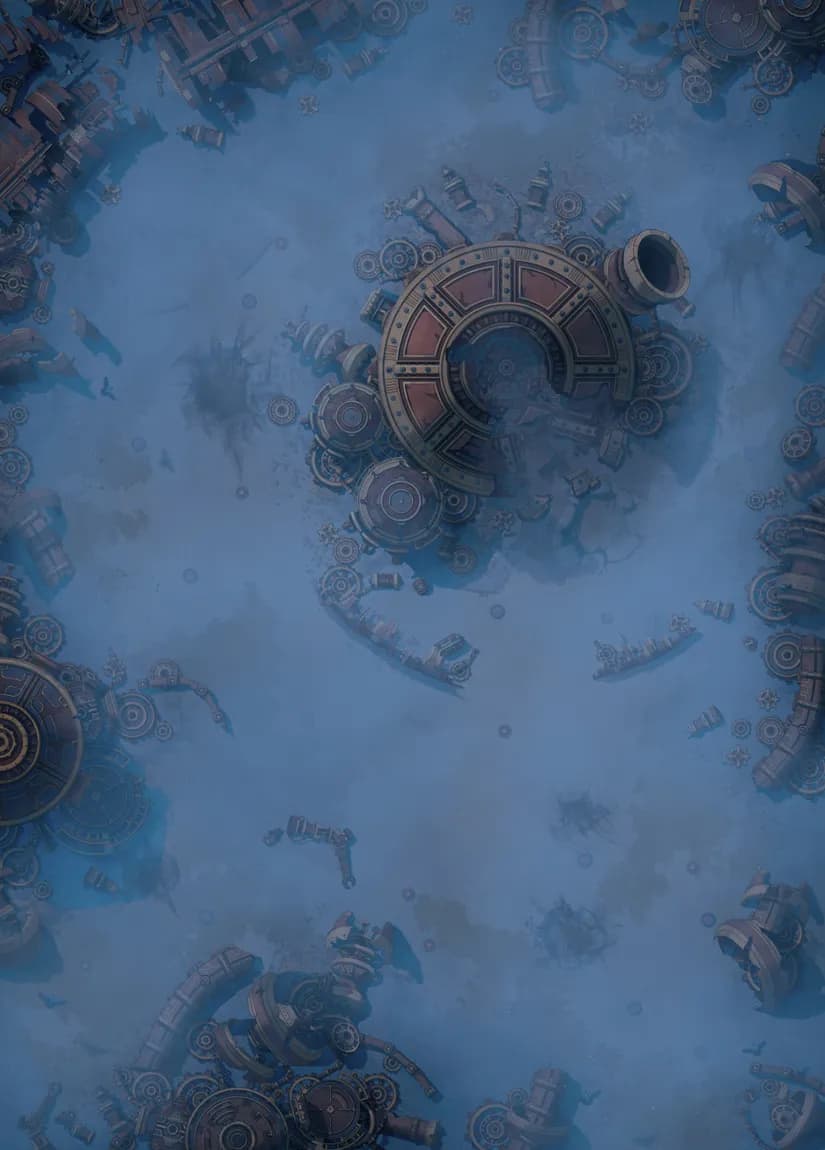 Gnome Minefield map, Fog variant