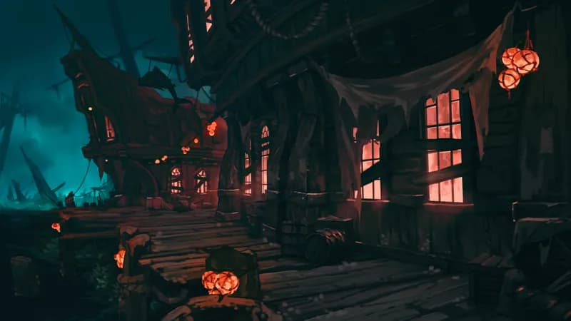 Haunted Dockside Tavern map, The Ruby Rest variant