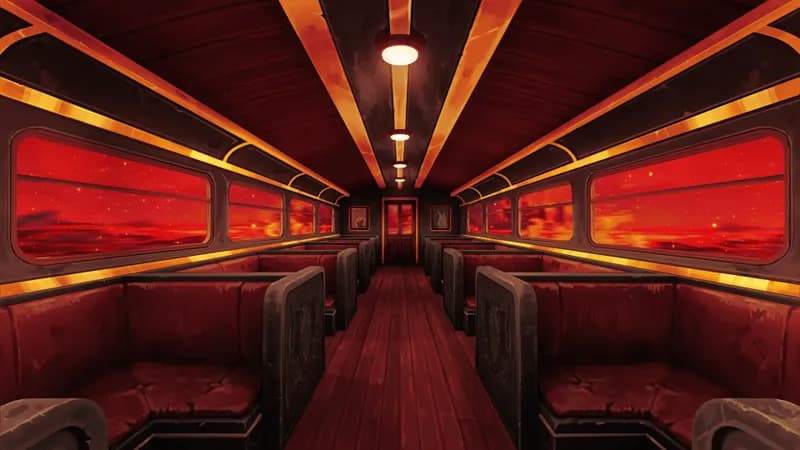 Lightning Rail Train - Passenger Car map, Ember variant