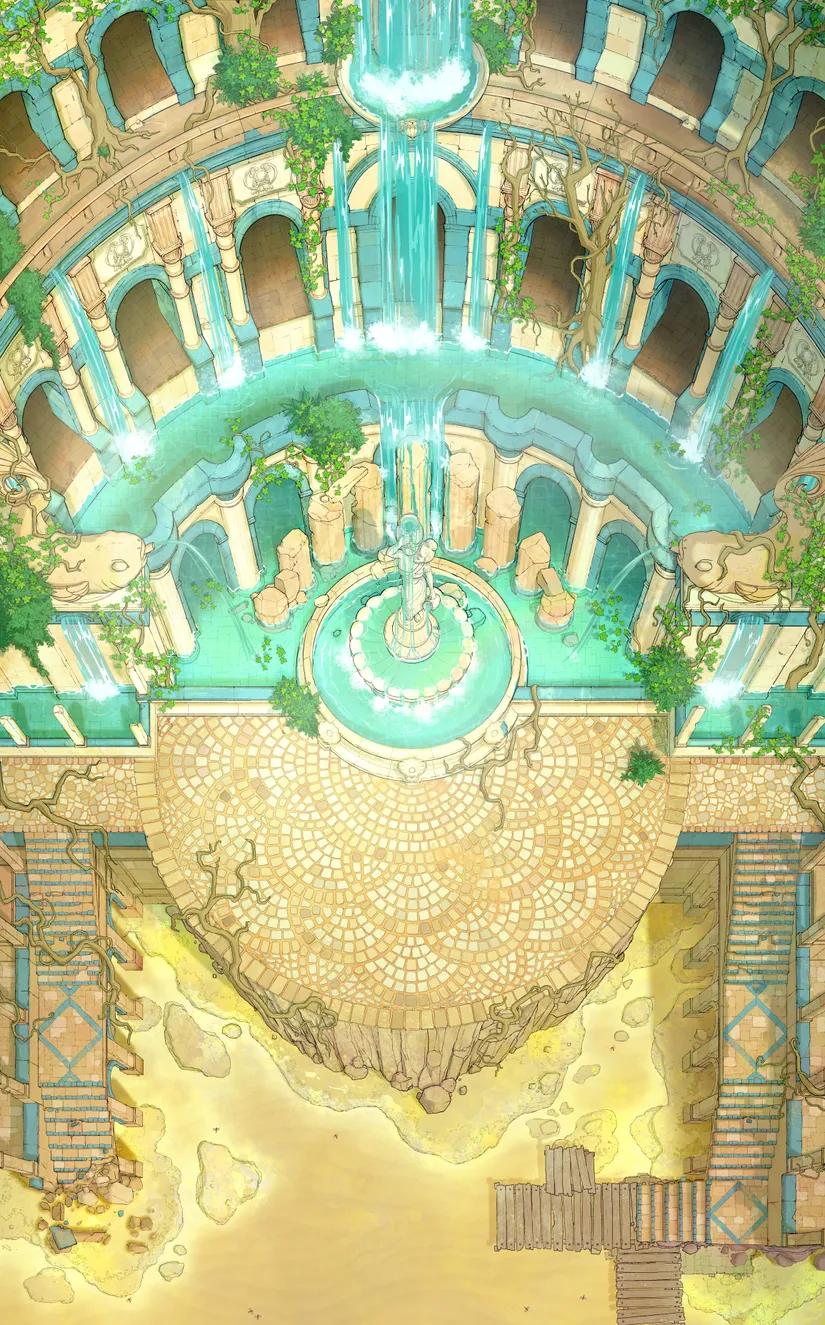 Nymphaeum map, Desert variant