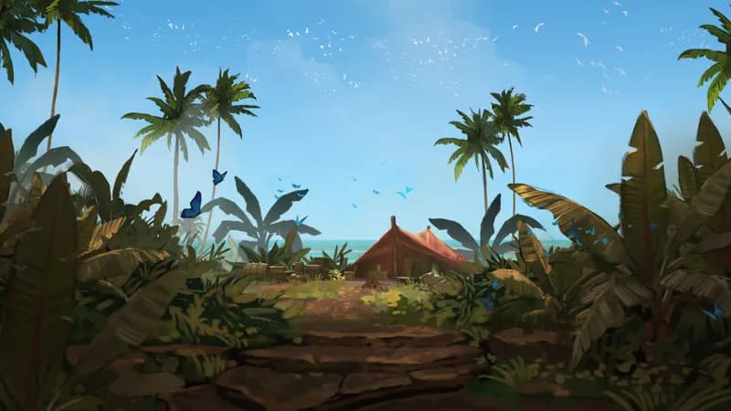 Cloud Forest Camp map, Beach variant