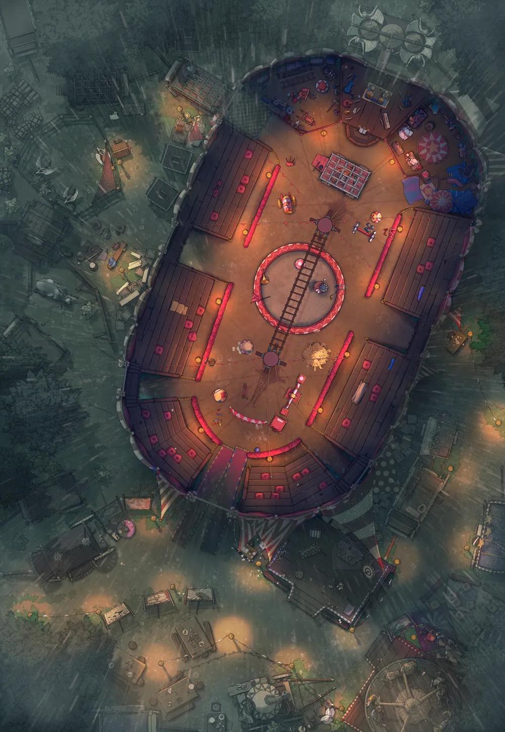 Travelling Circus map, Rain variant