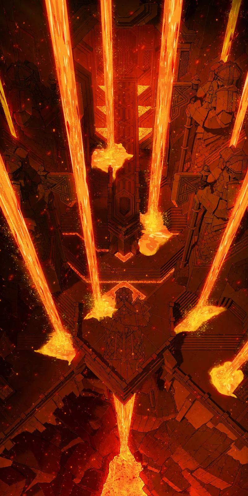 Dwarven Volcano Entrance map, Lava Break variant